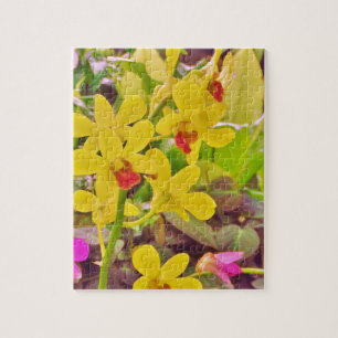 Beautiful Yellow autumn orchids Jigsaw Puzzle