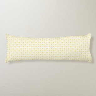 Beautiful Yellow Circles on White Background Body Pillow