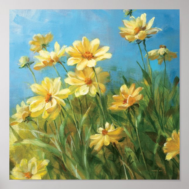 Beautiful Yellow Daisies Poster (Front)