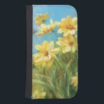 Beautiful Yellow Daisies Samsung S4 Wallet Case<br><div class="desc">© Danhui Nai / Wild Apple.  This image features beautiful yellow daisies and green grass. A clear blue sky is in the background.</div>