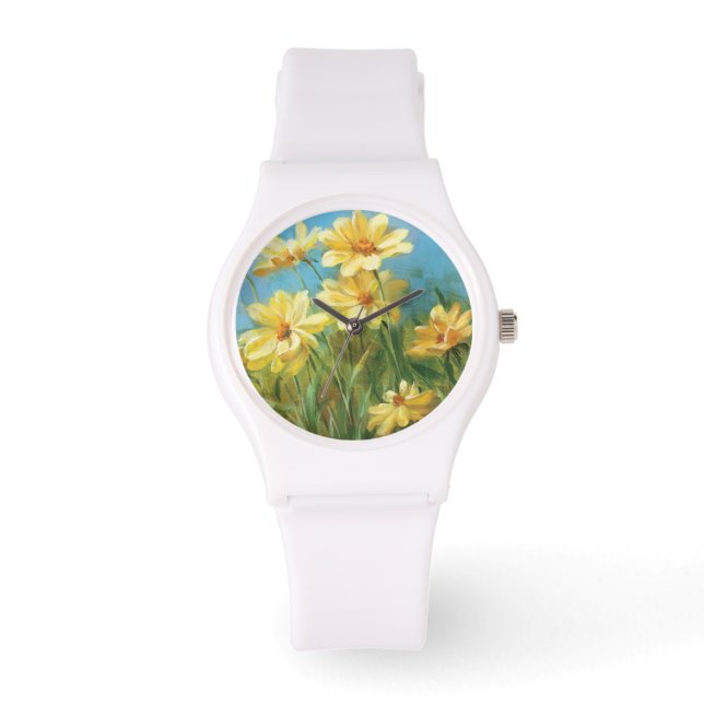 Beautiful Yellow Daisies Watch (Front)
