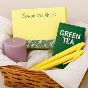 Beautiful Yellow Floral Design with Lily Border Post-it Notes