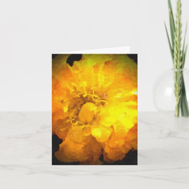 Beautiful Yellow Flower Congratulations Card (Front)