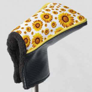 Beautiful yellow flowers  golf head cover