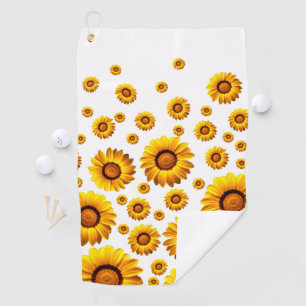 Beautiful yellow flowers  golf towel