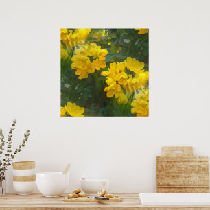 Beautiful yellow flowers poster