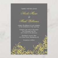 Beautiful Yellow & Grey Floral Wedding