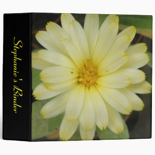 Beautiful Yellow Marigold Custom Binder