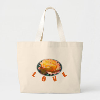 beautiful yellow rose flower photo art love gift large tote bag