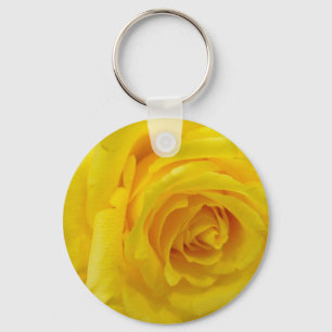 beautiful yellow rose flower photography keychain
