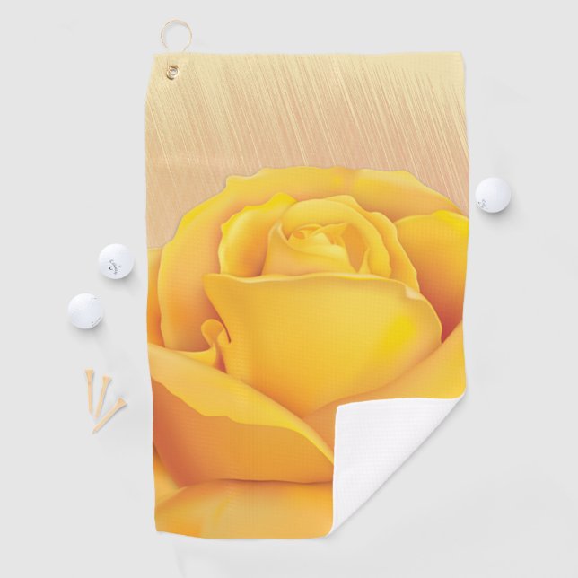 Beautiful Yellow Rose Golf Towel (InSitu)
