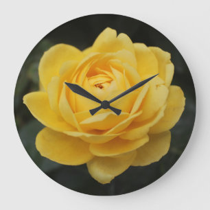 Beautiful Yellow Rose Large Clock