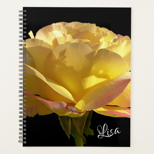 Beautiful Yellow Rose Planner (Front)