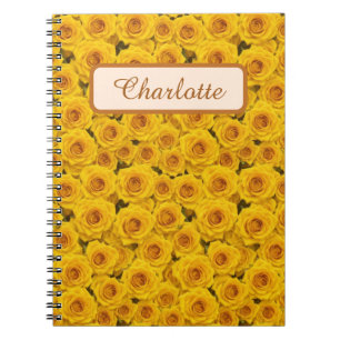 Beautiful Yellow Roses Personalized Notebook