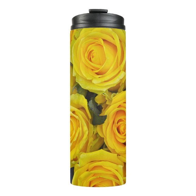 Beautiful yellow roses thermal tumbler (Front)