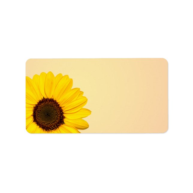 Beautiful yellow sunflower blank labels (Front)