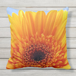 Beautiful Yellow Sunflower Outdoor Pillow
