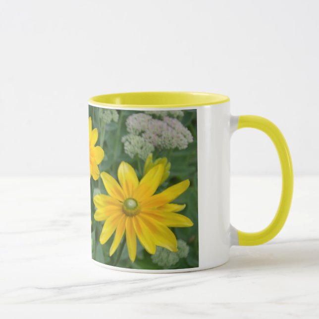 Beautiful yellow sunflower print mug (Right)