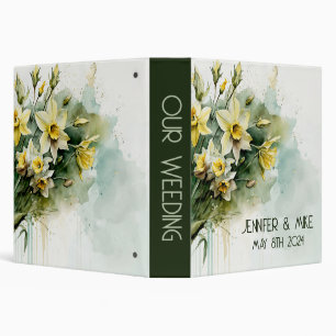 Beautiful yellow water daffodils  binder