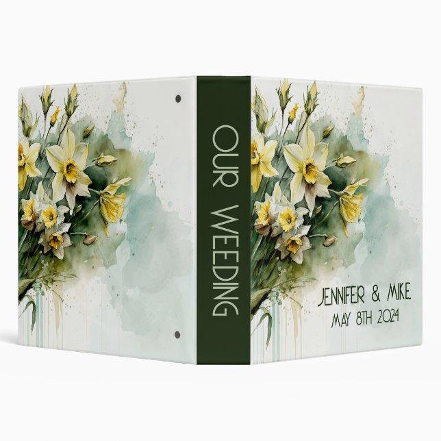 Beautiful yellow water daffodils  binder (Background)