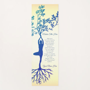 Beautiful Yogi Tree Pose Vrksasana Silhouette Root Yoga Mat