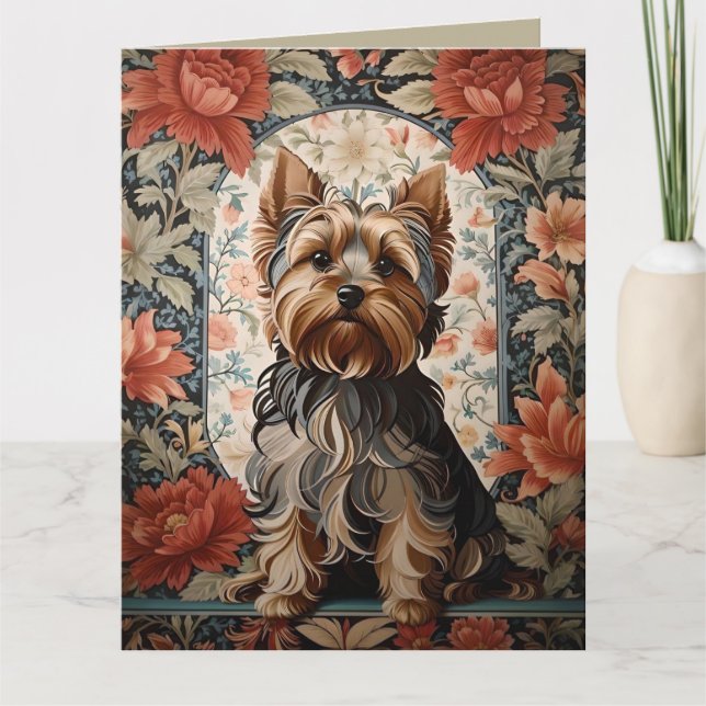 Beautiful Yorkie | Yorkshire Terrier Portrait Card (Front)