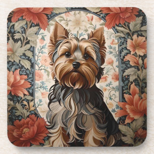 Beautiful Yorkie Yorkshire Terrier Portrait Coaster