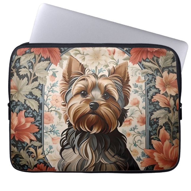 Beautiful Yorkie | Yorkshire Terrier Portrait Laptop Sleeve (Front)