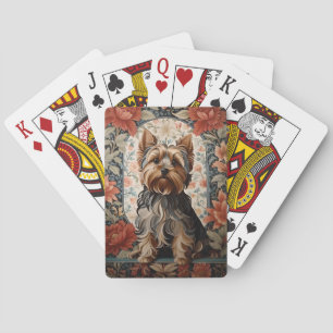 Beautiful Yorkie Yorkshire Terrier Portrait Playing Cards