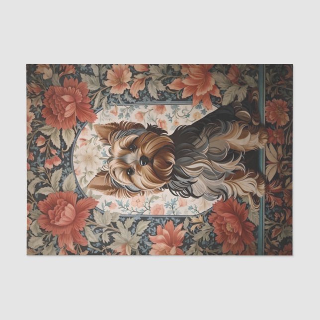 Beautiful Yorkie | Yorkshire Terrier Portrait Tissue Paper (Front)
