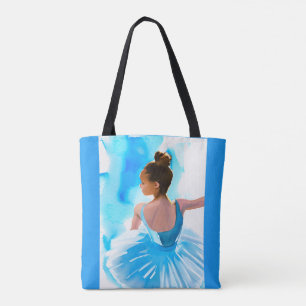 Beautiful Young Ballerina in Blue  Tote Bag