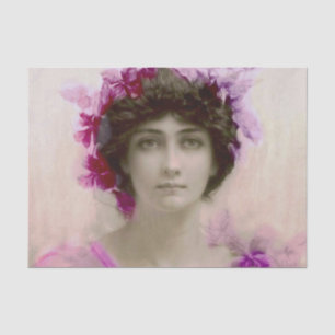 Beautiful,young lady,Belle epoque,victorian era, v Tissue Paper