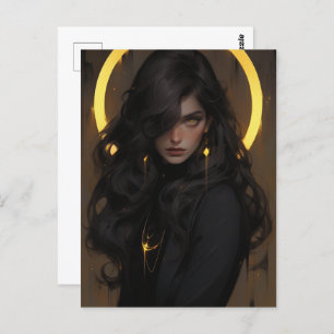 Beautiful Young Witch Postcard