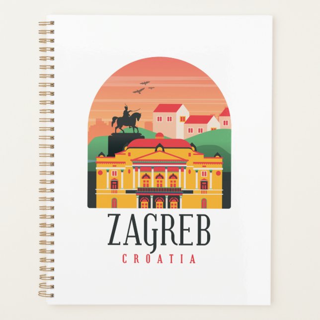 Beautiful Zagreb Croatia Cityscape Vintage   (Devant)