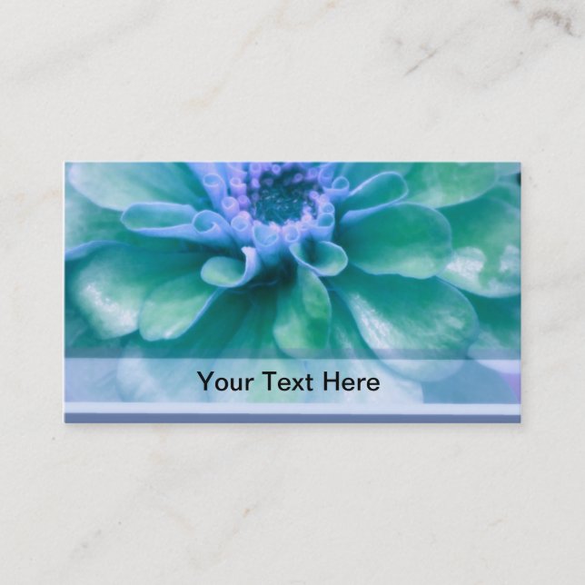 Beautiful Zinnia Business Card (Front)
