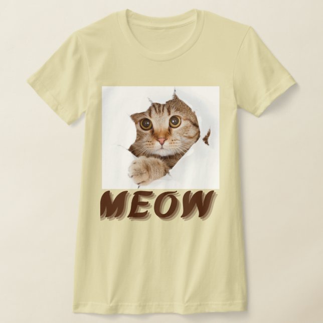 Beautifull Cat T-Shirt Design (Laydown)