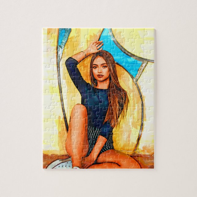 Beautifull girl jigsaw puzzle (Vertical)