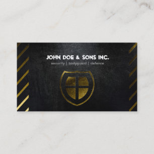 Beautifull Security Black Gold icon Business Card