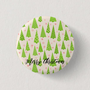 Beautifully Decorated Christmas Tree 1 Inch Round Button