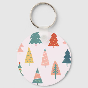 Beautifully Decorated Christmas Tree Keychain