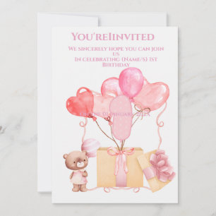Beautifully Designed Mix Medium 1st Birthday Save The Date