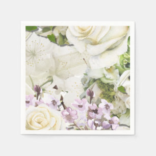 Beautifully Hand Painted Floral Print Napkin