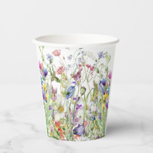 Beautifully Hand Painted Floral Print Paper Cups