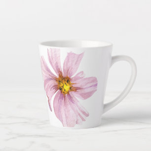 Beautifully Hand Painted Flower Latte Mug