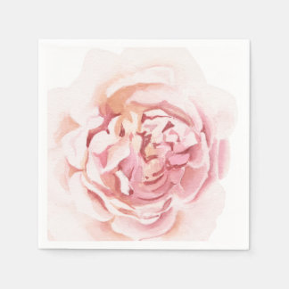 Beautifully Hand Painted Peony Print Napkin