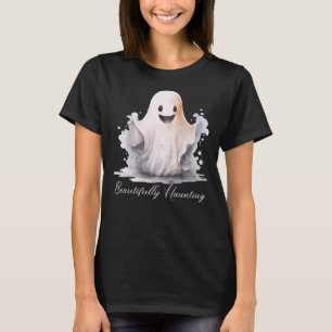 Beautifully Haunting Cute Ghost Black Halloween T-Shirt