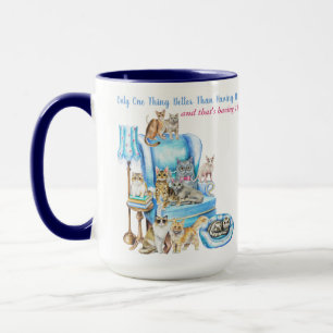Beautifully Illustrated Crazy Cat Lady Customized Mug