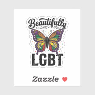 Beautifully LGBT Butterfly Vintage Pride Shirt_1