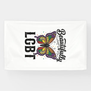 Beautifully LGBT Butterfly Vintage Pride Shirt_1 Banner