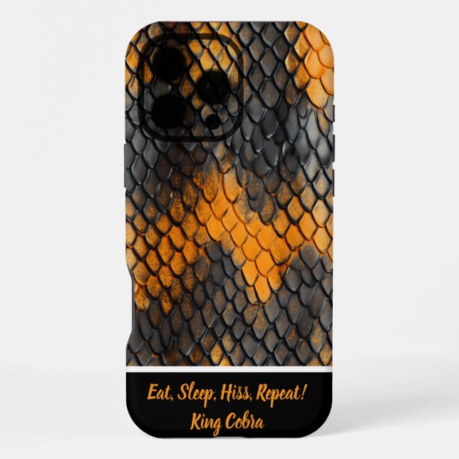 Beautifully patterned snakeskin in warm colours iPhone case (Back)